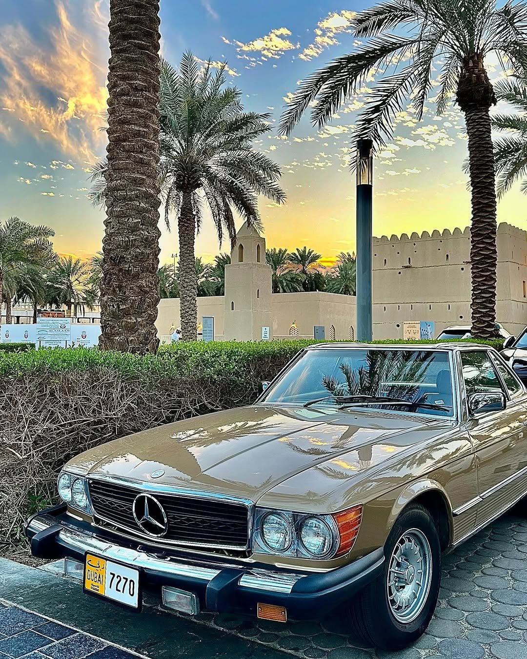 Cat old gold Amg dubai alain uae Mercedes sl