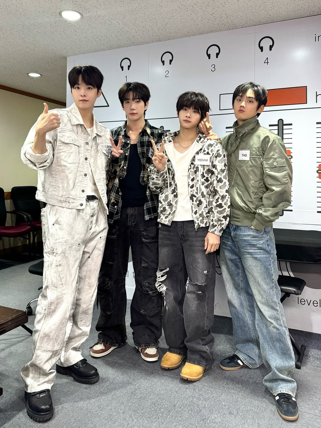 Photo shared by ONE PACT on March 30, 2026 tagging @yedam__lll, @belllrain, @xmnrome, and @tagtaexx. May be an image of one or more people, bangs, top and text that says '2 3 3 4 YEDAN T4O leve e'.