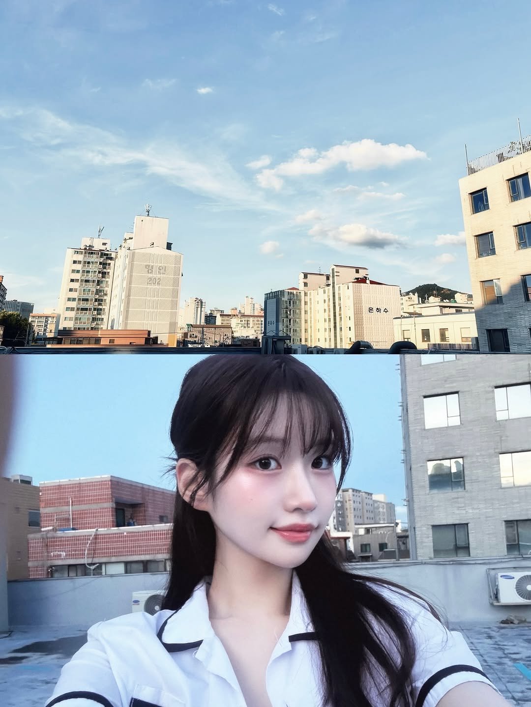 Photo by 이로아 on August 31, 2025. May be an image of 1 person, hair and text.