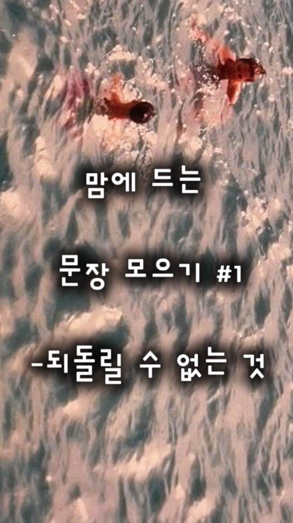 0xx_ul 게시물 이미지: 되돌릴수없는 것

-

-

출처-세바시 강연 (세상을 바꾸는 시간, 15분) -...