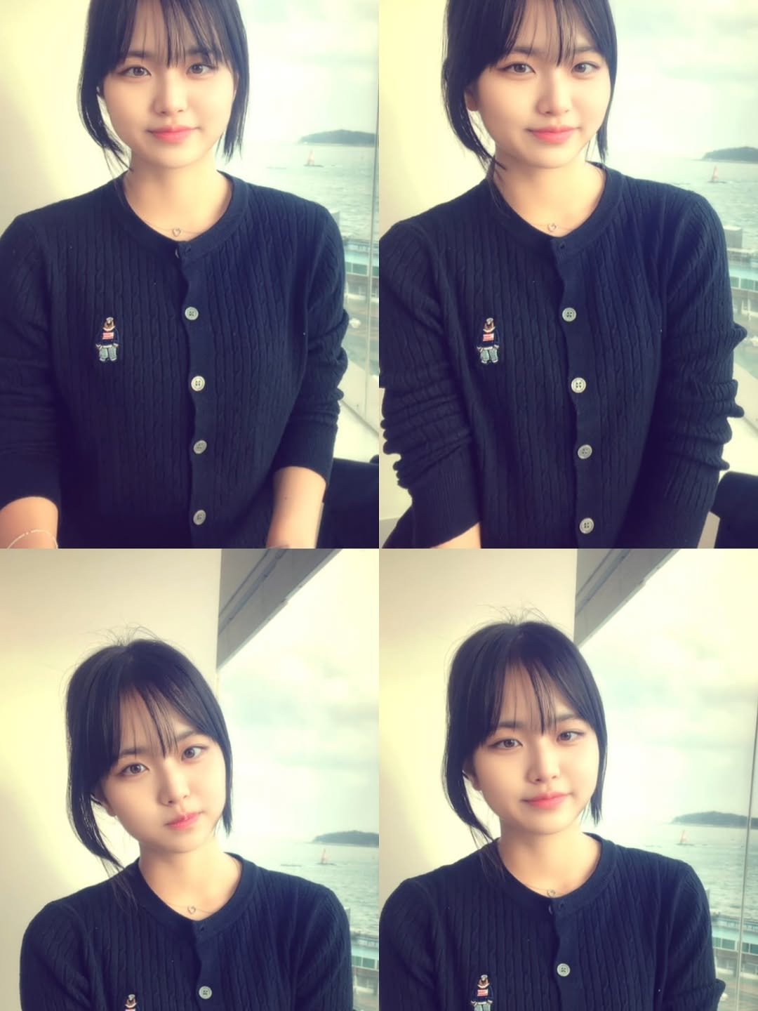 Photo by 지음 on January 10, 2026. May be an image of one or more people, bangs, top and text.