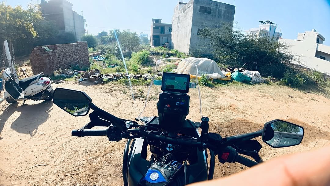 Photo by KANHAIYA SHARMA on April 24, 2026. May be an image of motorcycle, tire, scooter and text.