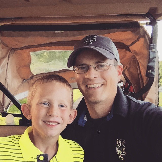 10042 게시물 이미지: Dylan made his debut on a real golf course --...