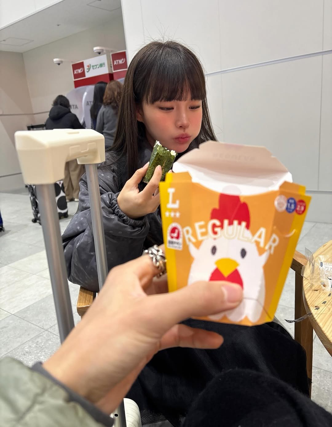 Photo by 지연 on November 23, 2025. May be an image of popcorn and text.