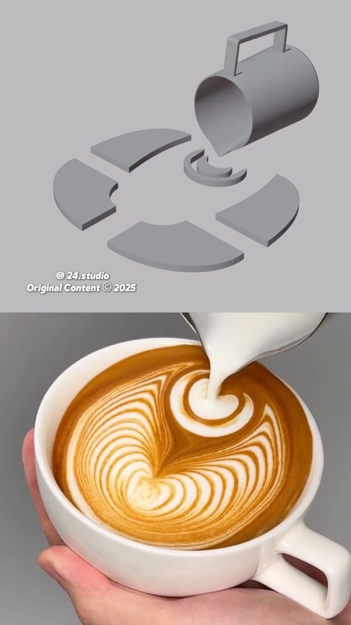 24.studio__ 게시물 이미지: 一堂拉花課程可以學到什麼？💞

學習如何使用咖啡機、萃取、蒸奶、技巧
30次的實戰練習，完整過...