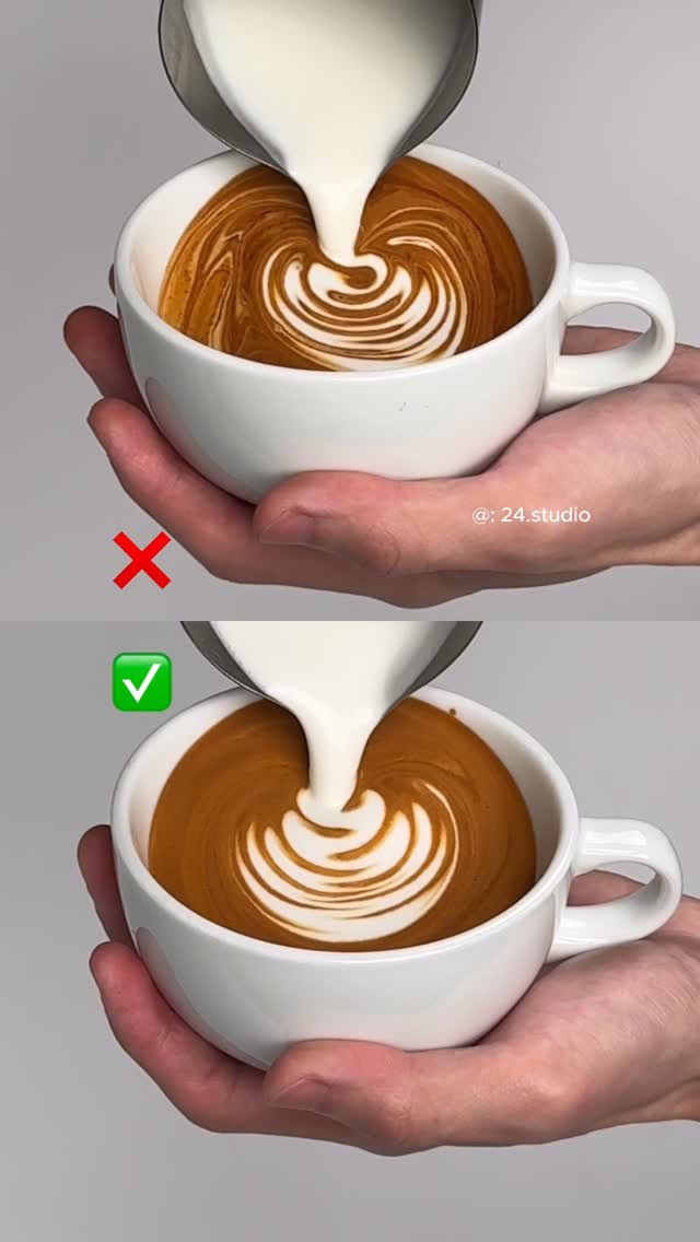 24.studio__ 게시물 이미지: When you first start learning latte art,
the...