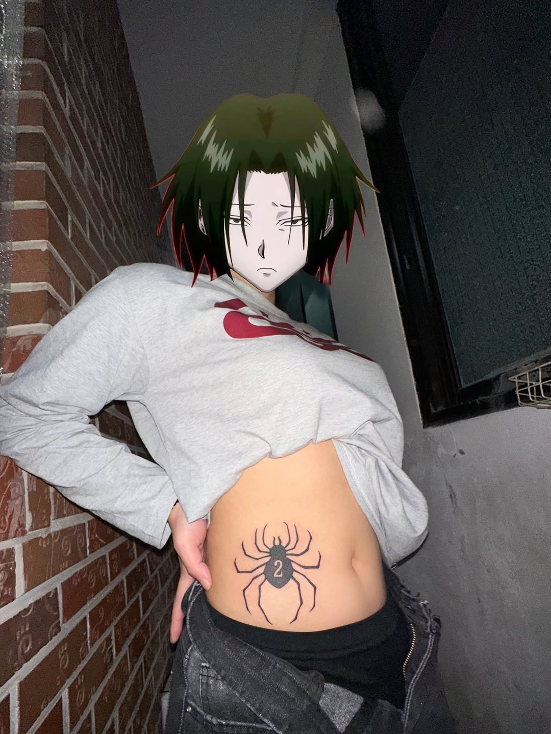 Photo by 이타투 ★ kitsch • オタク tattoo on December 02, 2025. May be an anime-style image of spider and text.