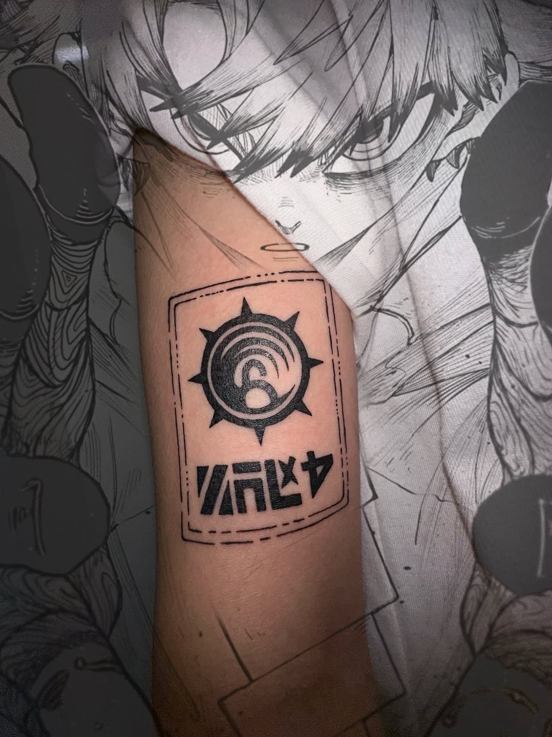 Photo by 이타투 ★ kitsch • オタク tattoo on January 14, 2026. May be an illustration of one or more people, tattoo and text that says '祝'.