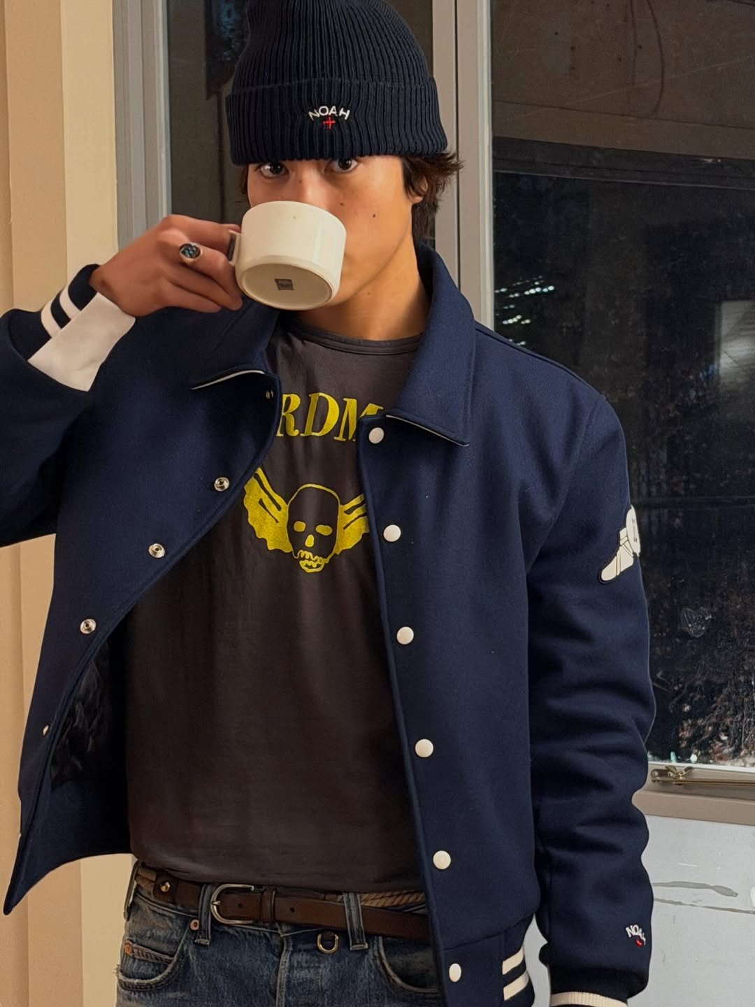 Photo by 홍태준 TaeJun on January 03, 2026. May be an image of fleece, flight jacket and text that says 'NOA H a RDM. NO'.