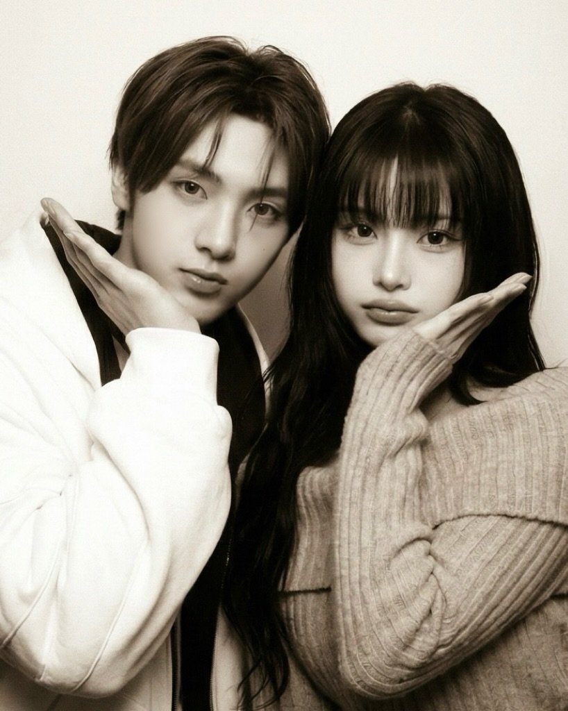 Photo shared by 강비 on January 04, 2026 tagging @beautycam.kr, and @tws_pledis. May be an image of one or more people, bangs, bolo tie and text.