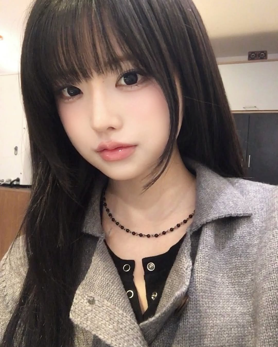 Photo shared by 강비 on December 12, 2025 tagging @pimadaziwin.official. May be a selfie of one or more people, bangs, top and text.