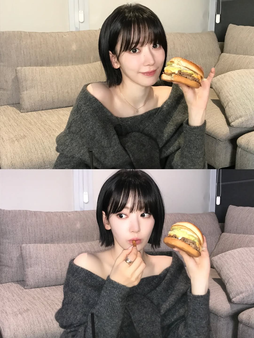 Photo by Sakura Miyawaki on January 28, 2026. May be an image of chicken sandwich, burger, bread and text.