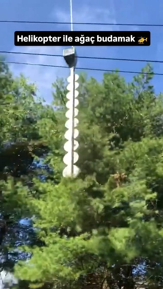 60saniyedebilimm 게시물 이미지: Yoğun ağaçlık alanlarda helikopterle budama...