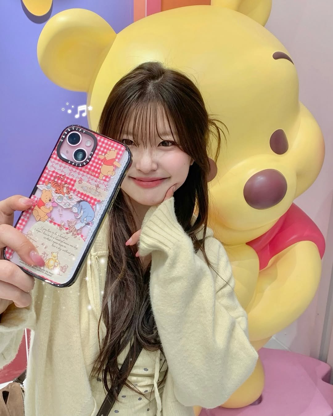 Photo shared by 나히 on February 13, 2026 tagging @casetify, @disneykorea, and @casetify_kr. May be an image of bear, phone and text.