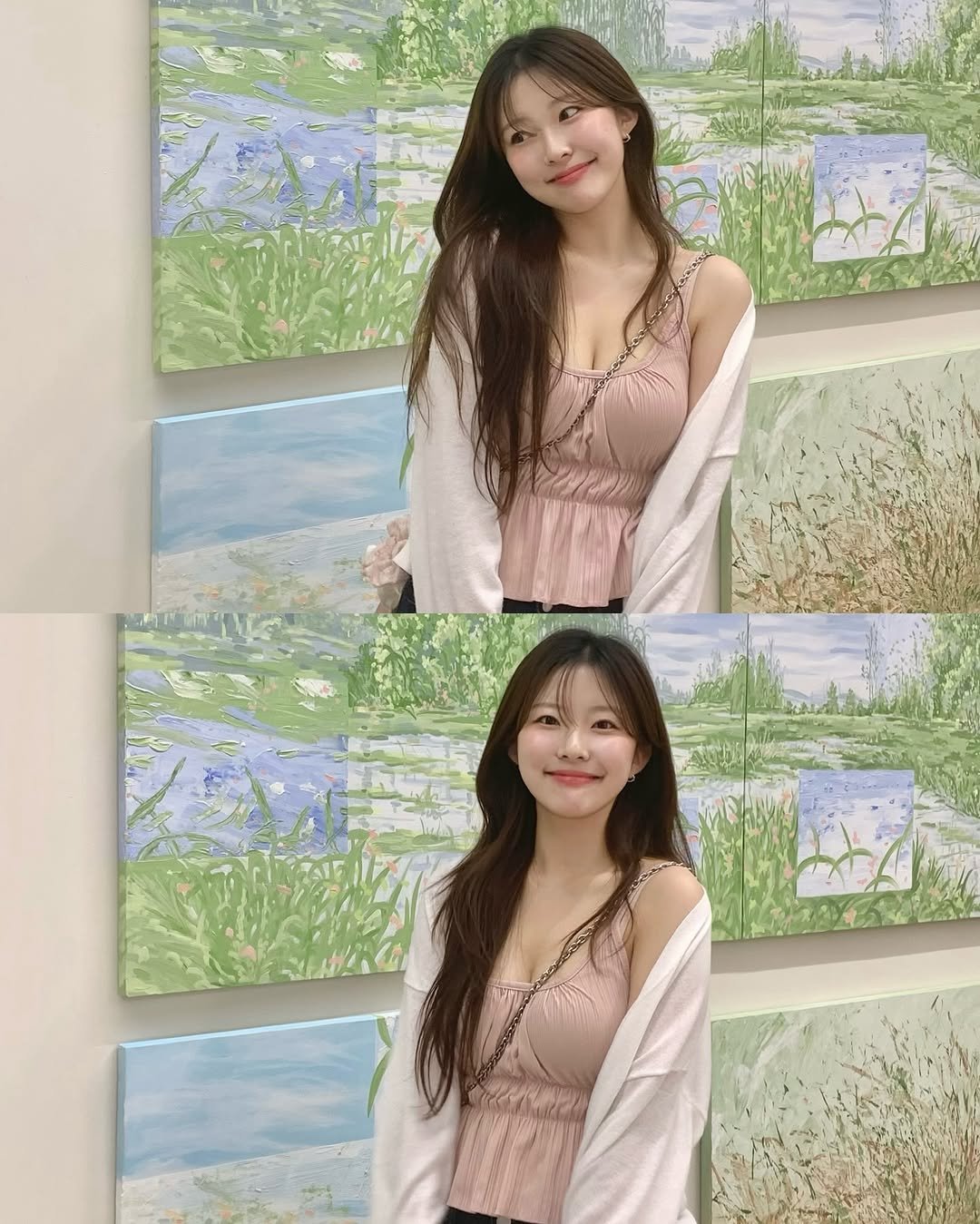 Photo shared by 나히 on September 12, 2025 tagging @pul_rim, and @kmcaseoul. May be an image of 2 people and text.