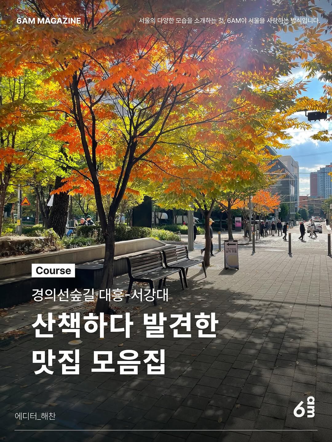 Photo shared by 6AM : 우리가 서울을 사랑하는 방식 on November 05, 2025 tagging @imgocks. May be an image of outdoors and text.
