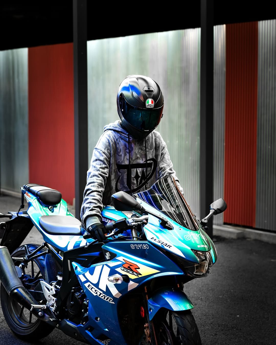 Photo by 말차라떼 on November 02, 2025. May be an image of racing vehicles, motorcycle, helmet, scooter and text.