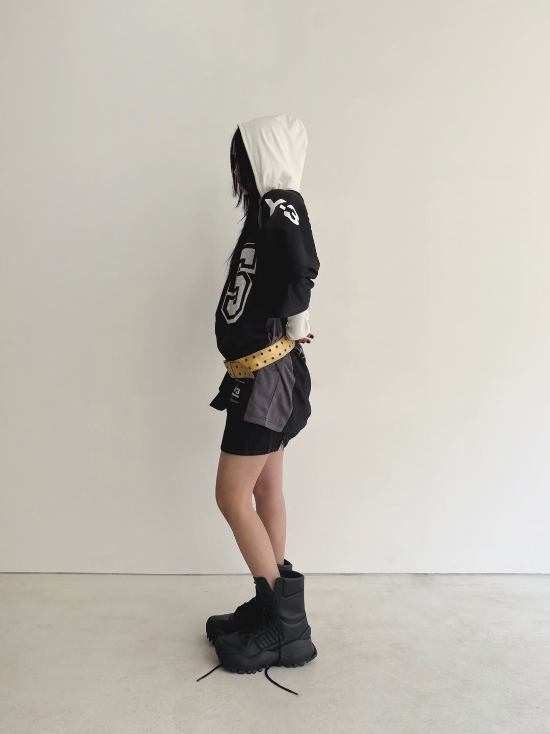 Photo shared by 8DIVISION on February 11, 2026 tagging @adidasoriginals, @adidasy3, @innirnet, @willychavarria, @jijivishaseoul, and @loadingroom_. May be an image of costume, miniskirt and text.