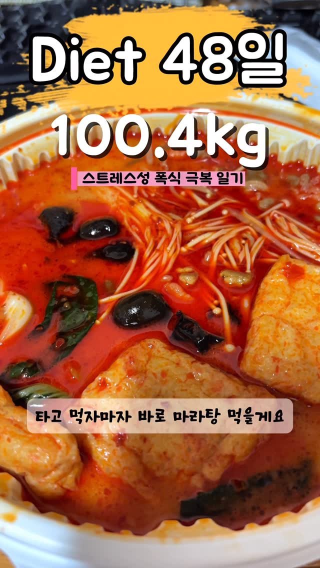 90to59kg 게시물 이미지: 다이어트 48일차💣🧨
100kg가 되어버렸습니다......

#다이어트일기...