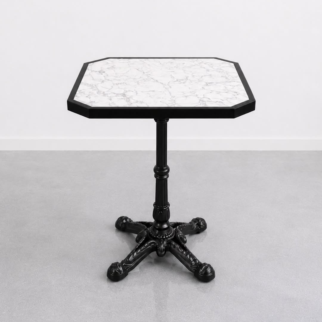 930_table 게시물 이미지: [ 상품명 ] 
팔각 테이블 화이트 마블 무늬

[ 사이즈 ]
W600 

[ 색상...