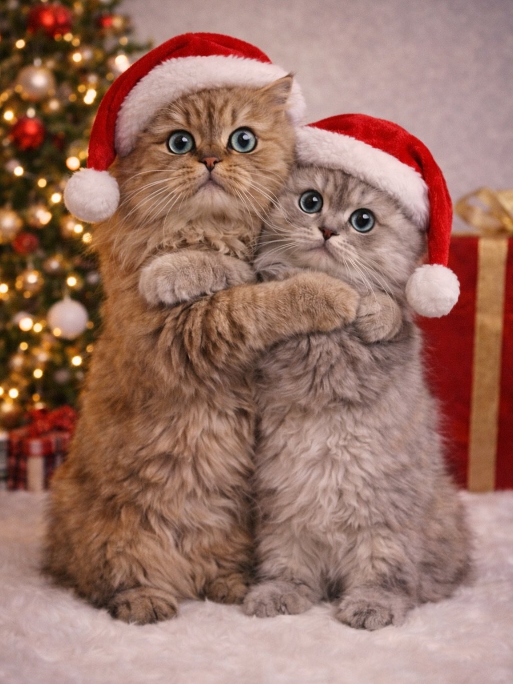 Photo shared by OpenAI on December 22, 2025 tagging @chatgpt. May be an image of Abyssinian cat, Persian cat, kitten, fur and text.