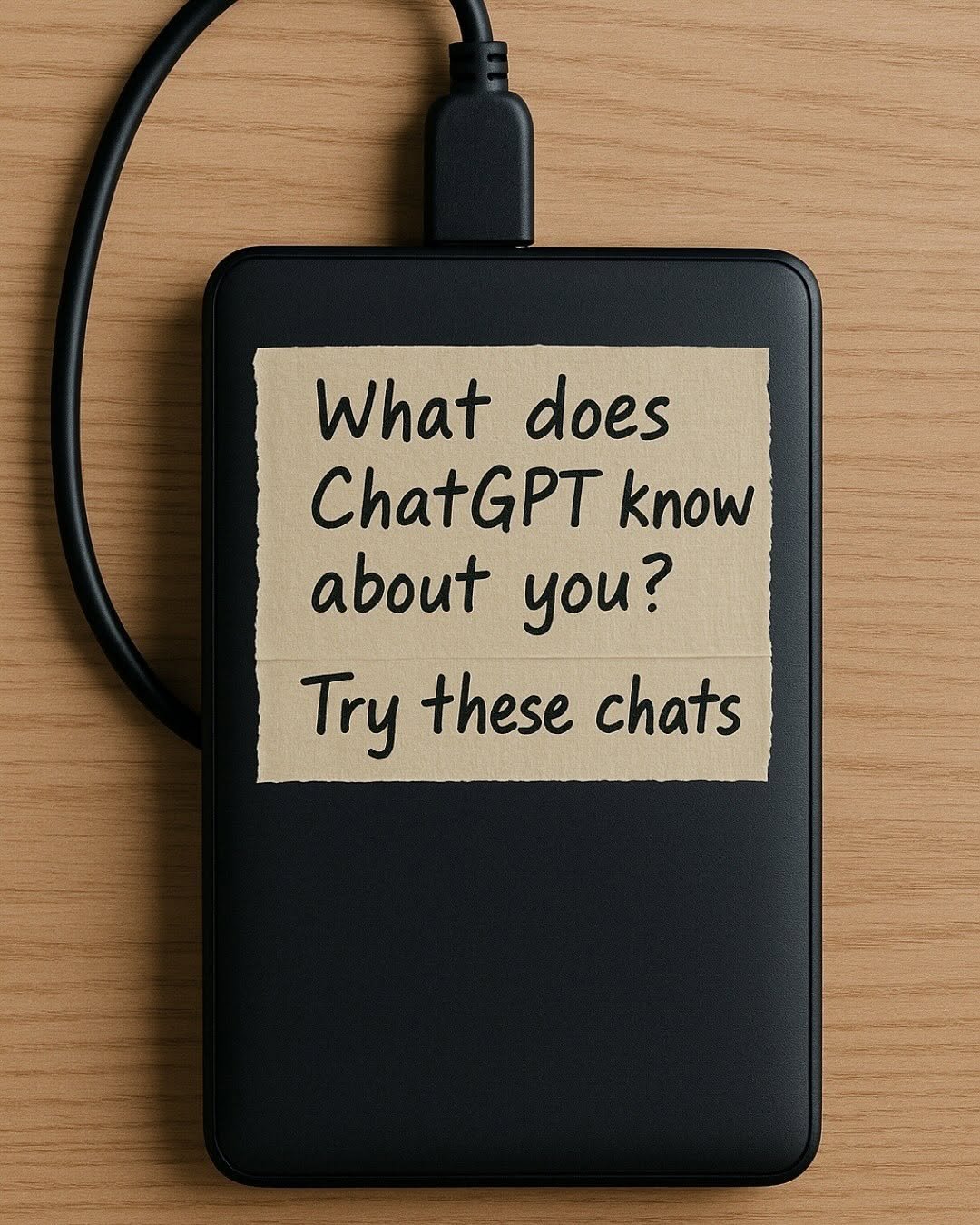 Photo by ChatGPT on July 27, 2025. May be a Twitter screenshot of phone and text that says 'Whatdoes What does ChatGPT know about you? Try these chats'.
