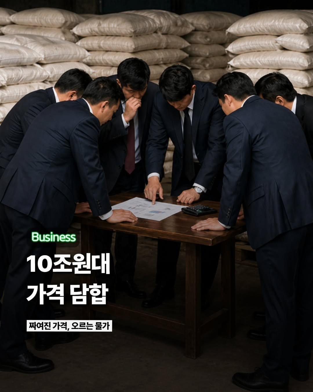 Photo by ETC on April 27, 2026. May be an image of one or more people and text that says 'Business 10조원대 가격 가격담합 담합 짜여진 가격, 오르는 격,오르는물가 짜여진가격,오르는물가 물가'.
