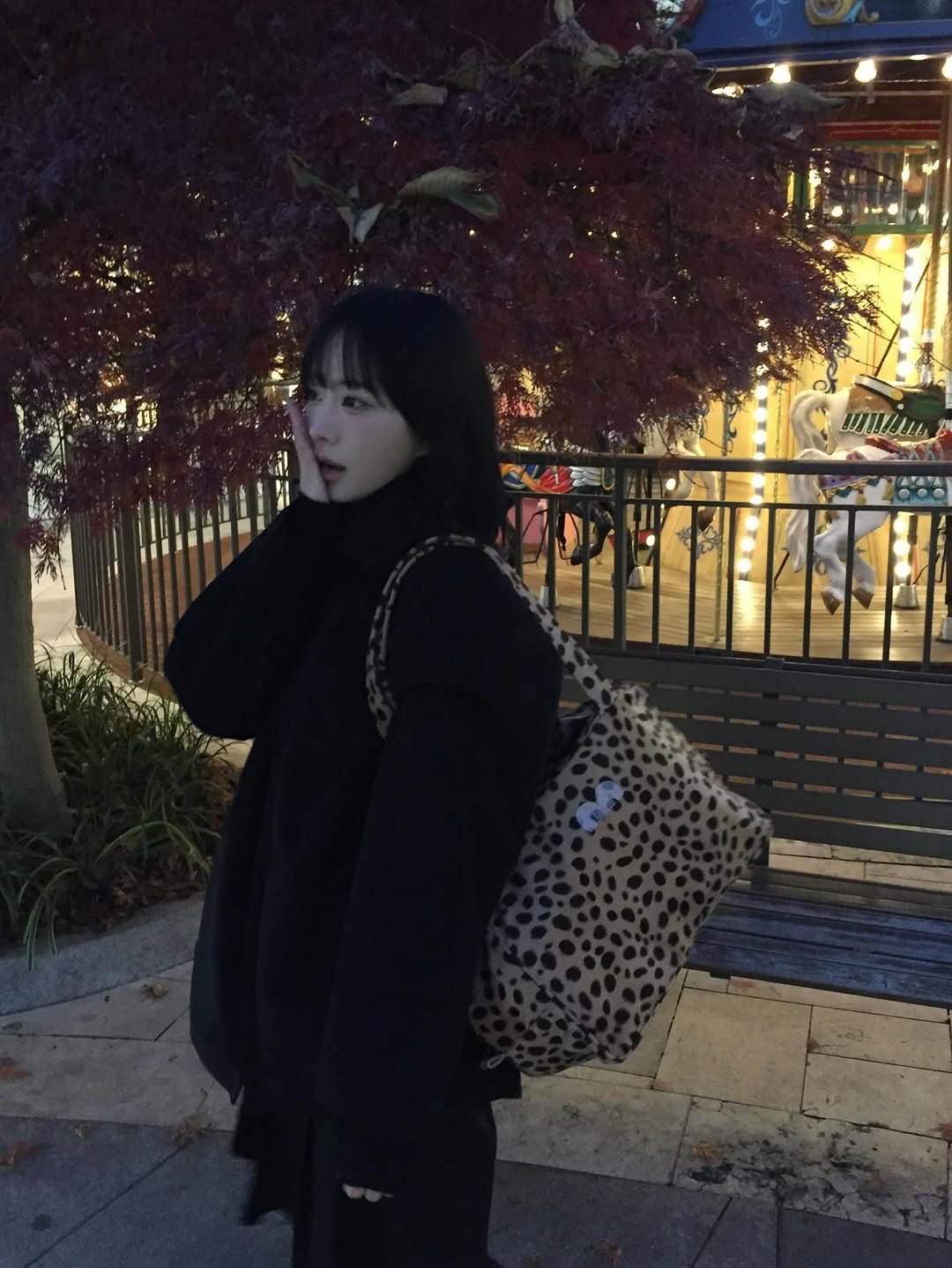 Photo shared by hee🍎 가희 on November 22, 2025 tagging @musinsa.official, and @nn.notnew. May be an image of duffle coat, overcoat, parka and text.