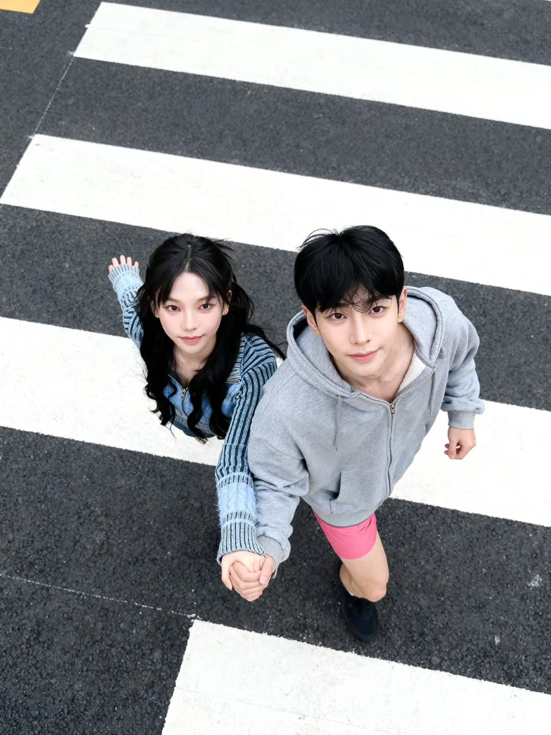 Photo shared by 장건우 on September 26, 2025 tagging @meitu.app. May be an image of 2 people, street and text.