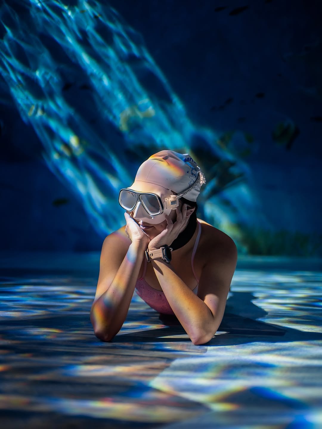 Photo shared by LEE JONGKEE on January 13, 2026 tagging @sonykorea, @sonyunderwater, @sony, and @usay1004. May be an image of swimming, snorkel, glasses, wetsuit, pool and text.