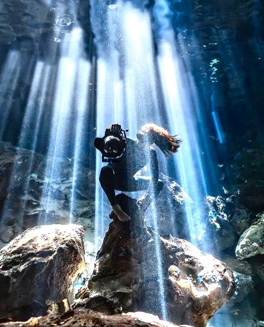 Photo shared by Blackfin Freediving on December 17, 2025 tagging @underwatergraphy. May be an image of snorkel, the Blue Grotto and text.