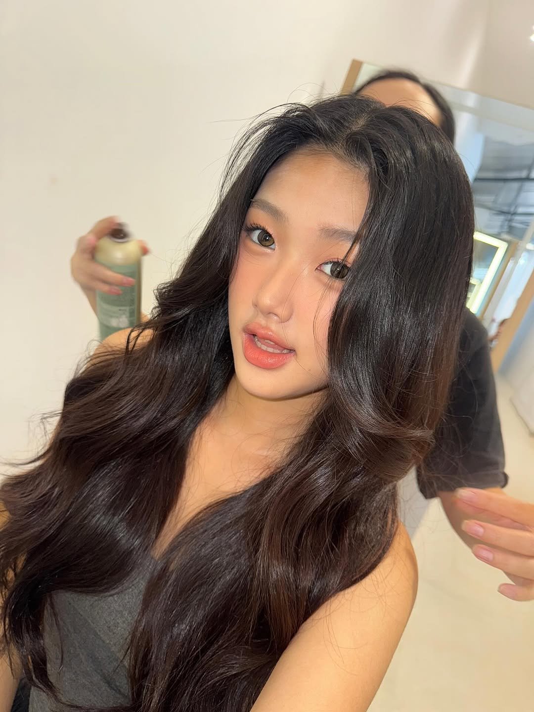 Photo by Julie 시연 on August 27, 2025. May be a selfie of 1 person, braids, long hair, makeup and text.