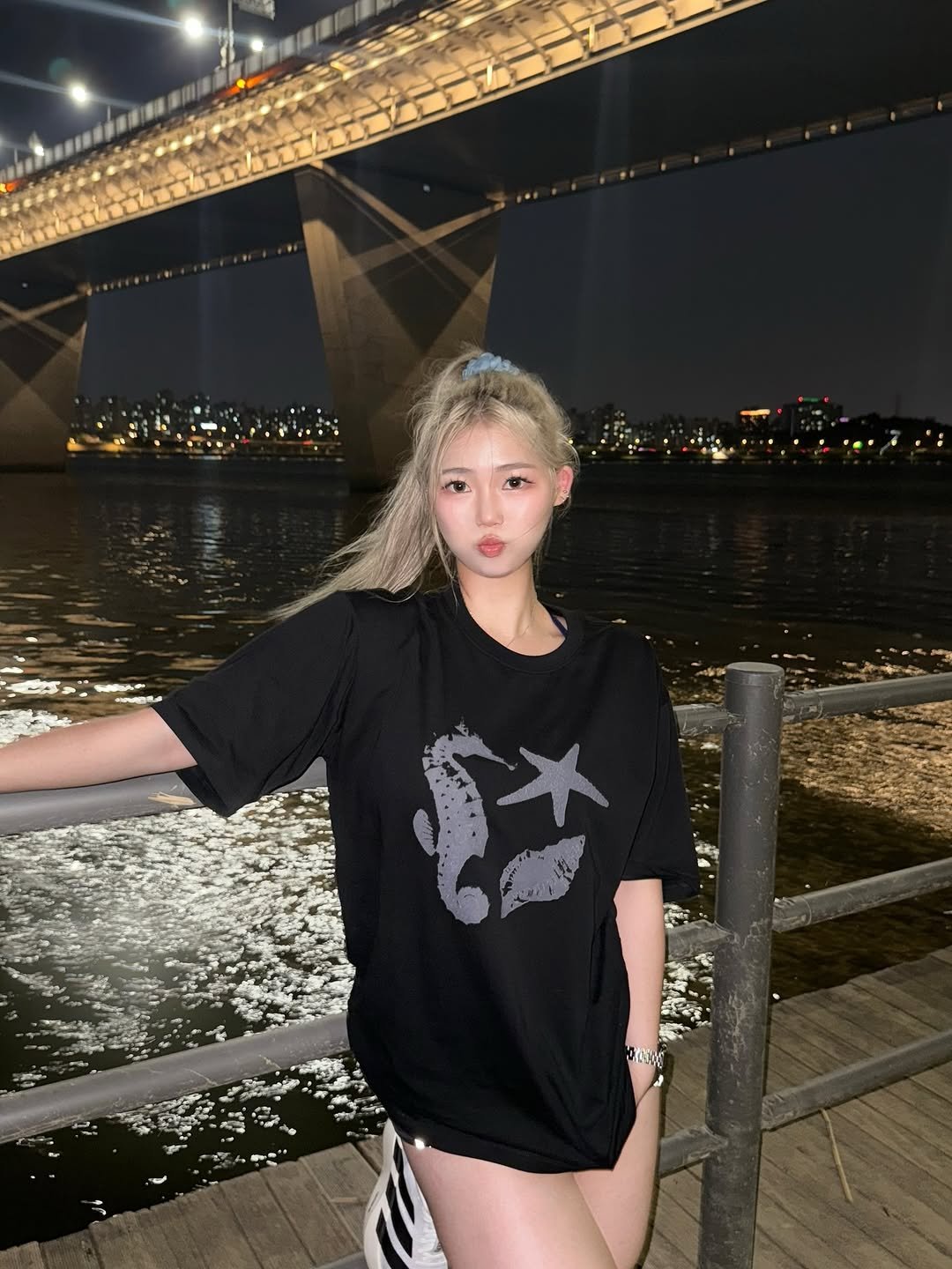 Photo shared by 희수 on August 01, 2025 tagging @nodelabs_official. May be an image of 1 person, bridge and text.