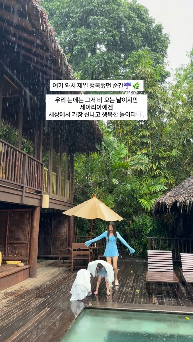 __bymj 게시물 이미지: *

여행 중 제일 행복했던 순간
비 맞으며 열심히 벌레 찾기🐛💚💚

세아리아랑...