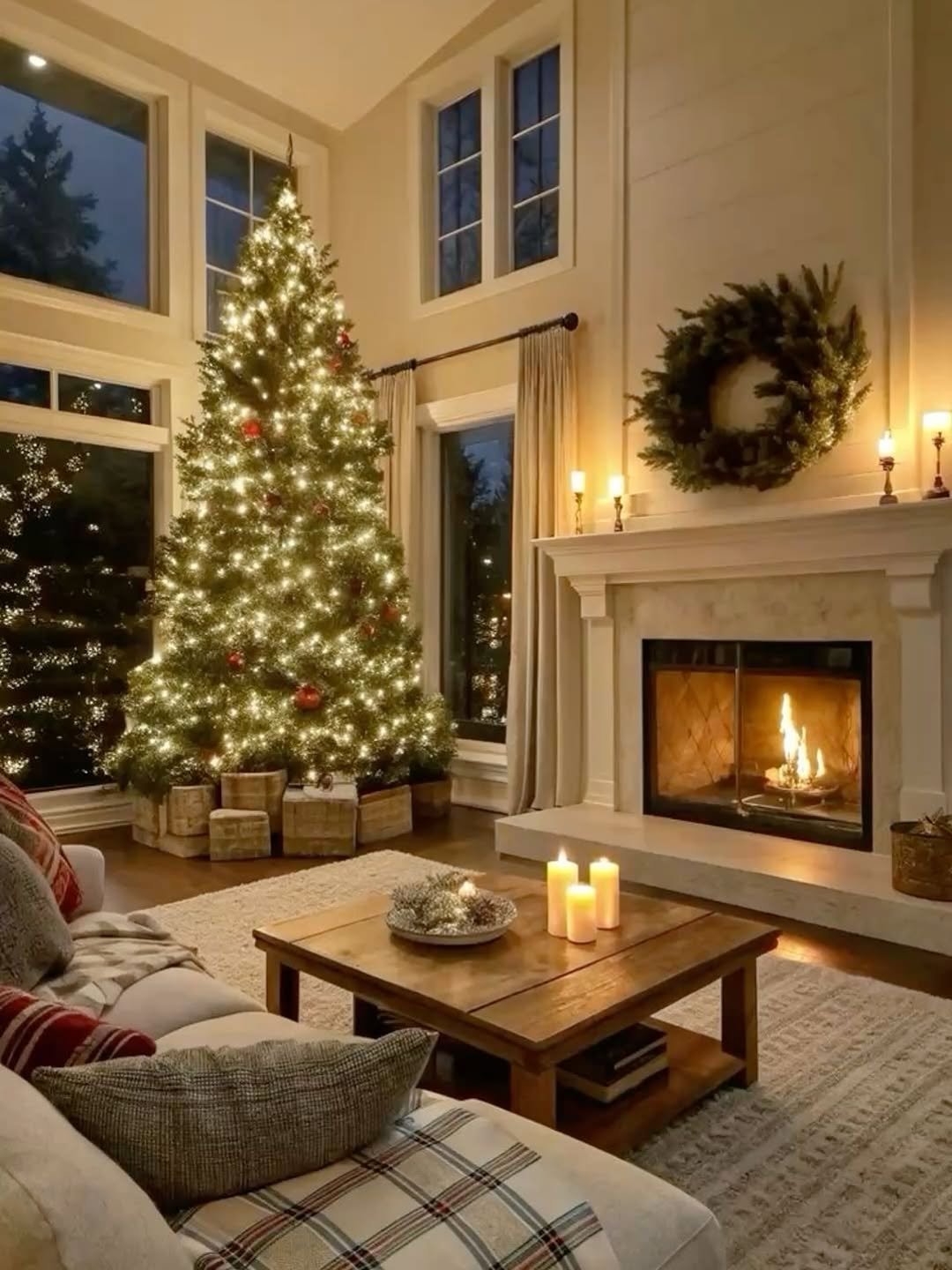 Photo by 수원네일 | 수원역네일 | 수원역 본점 • CHANAIL 샤네일🤎 in 수원역 로데오거리. May be an image of lighting, christmas tree, fireplace, hearth, living room and text.