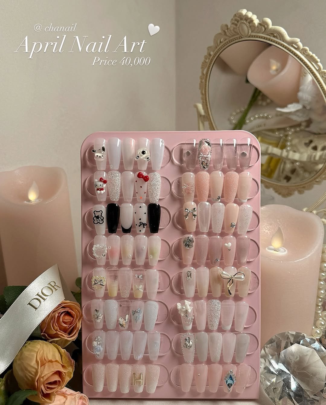 Photo shared by 수원네일 | 인계동네일 | 화려한네일 | 웨딩네일.심플| CHANAIL 인계점 🤎 on March 22, 2026 tagging @chanail_yongin, @chanail_ingye, and @_chanail_gangnam_. May be an image of one or more people, fingernails and text.