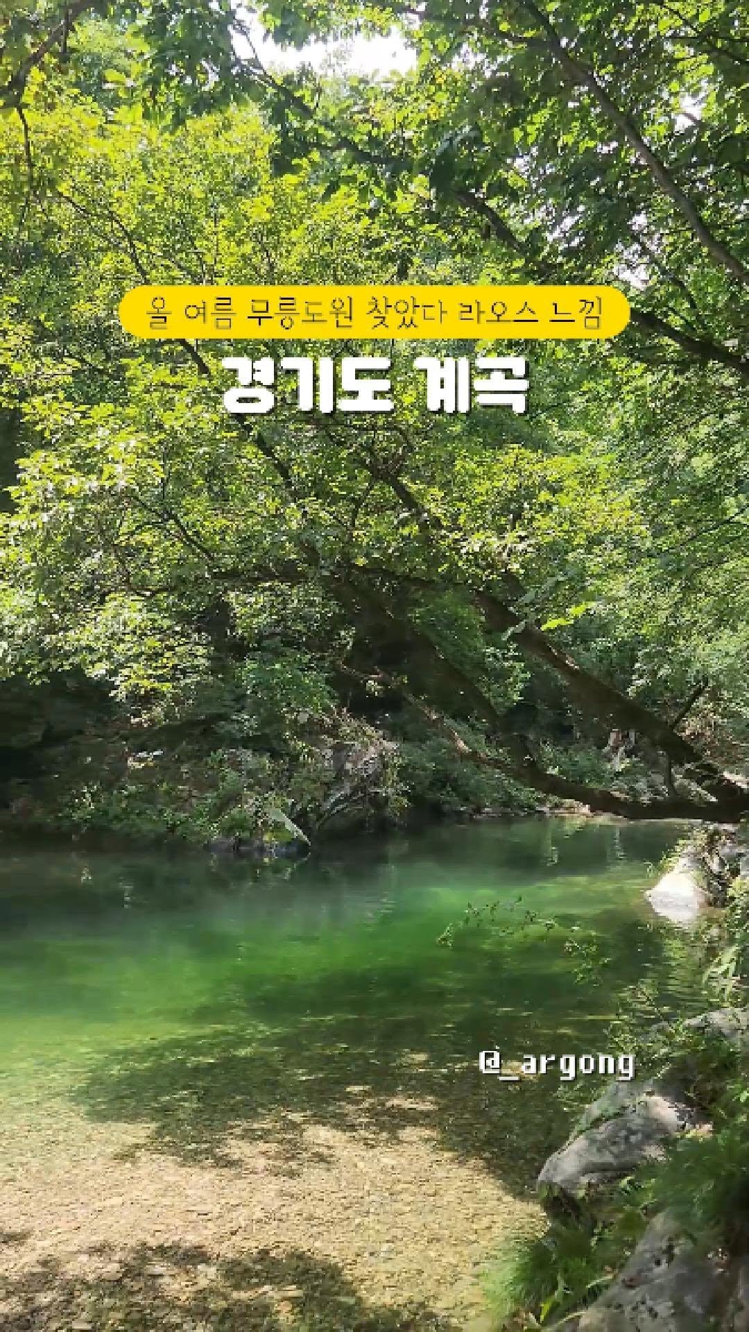 _argong 게시물 이미지: ✨ 올여름 무릉도원 찾는다면 여기예요
서울에서 1시간 반! 도착하자마자 헉! 소리...