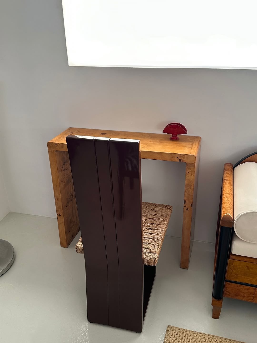 Photo by COLLECTION OF in Collection Of. May be an image of sink, furniture, woodwork, wash basin, indoors and text.