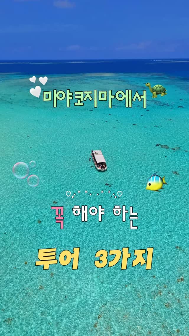 _danie_e 게시물 이미지: 공유) 미야코지마 가서 이 세 가지 안 하면 후회할걸요..?🐢🪸🌌♥️

깨끗한...