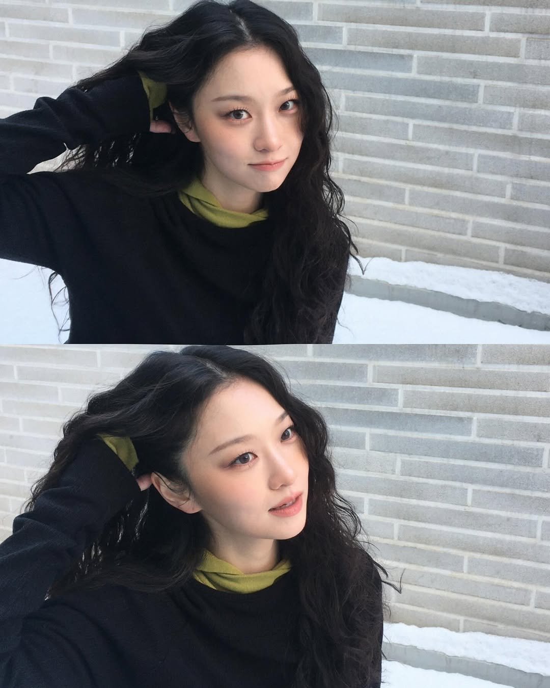 Photo by 김이경 Kim Yi Kyeong on December 19, 2025. May be an image of one or more people, braids, top, turtleneck and text.