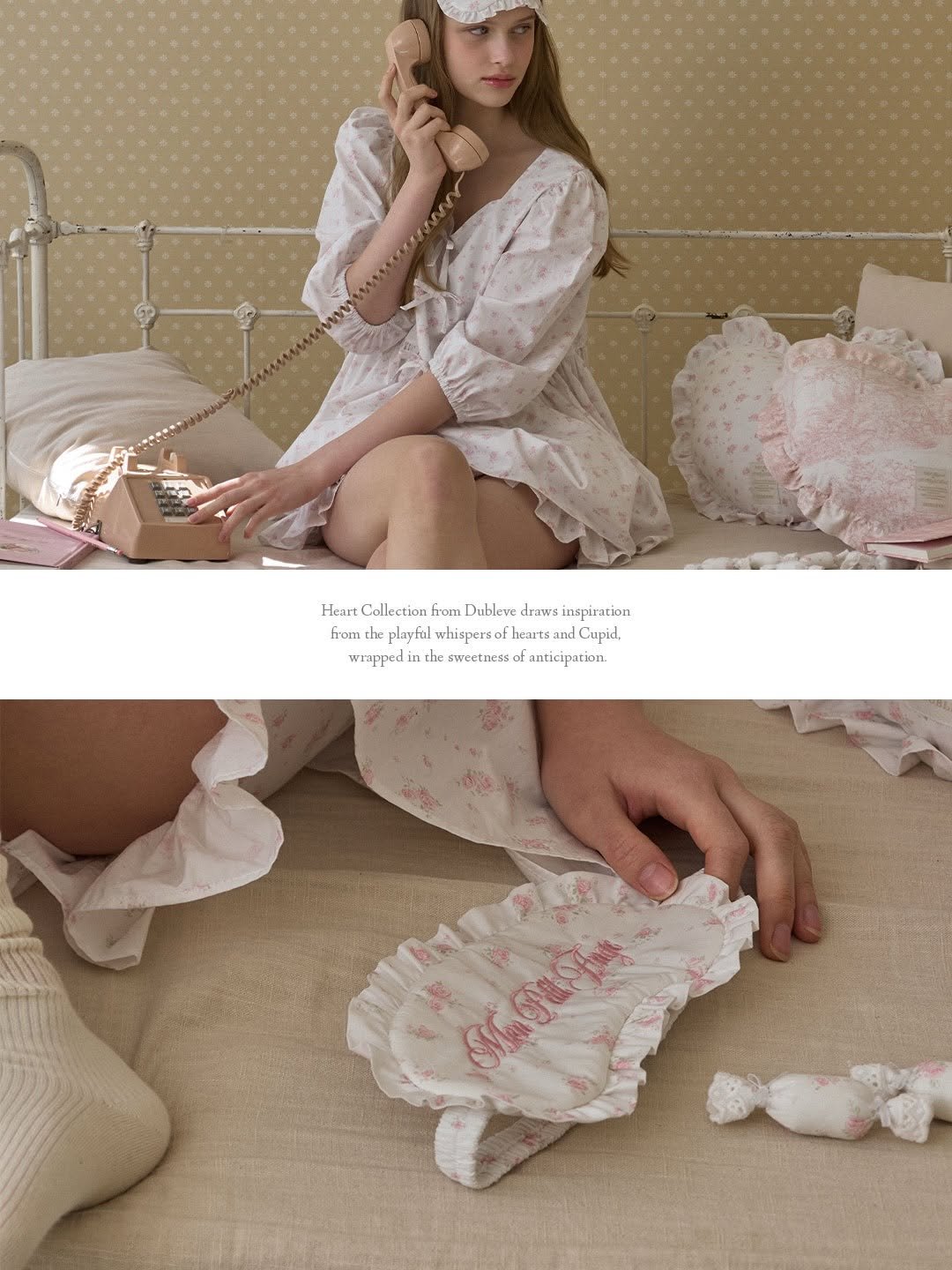 Photo by DUBLEVE 드브르베 on April 21, 2026. May be an image of sleepwear, slip, chemise and text.