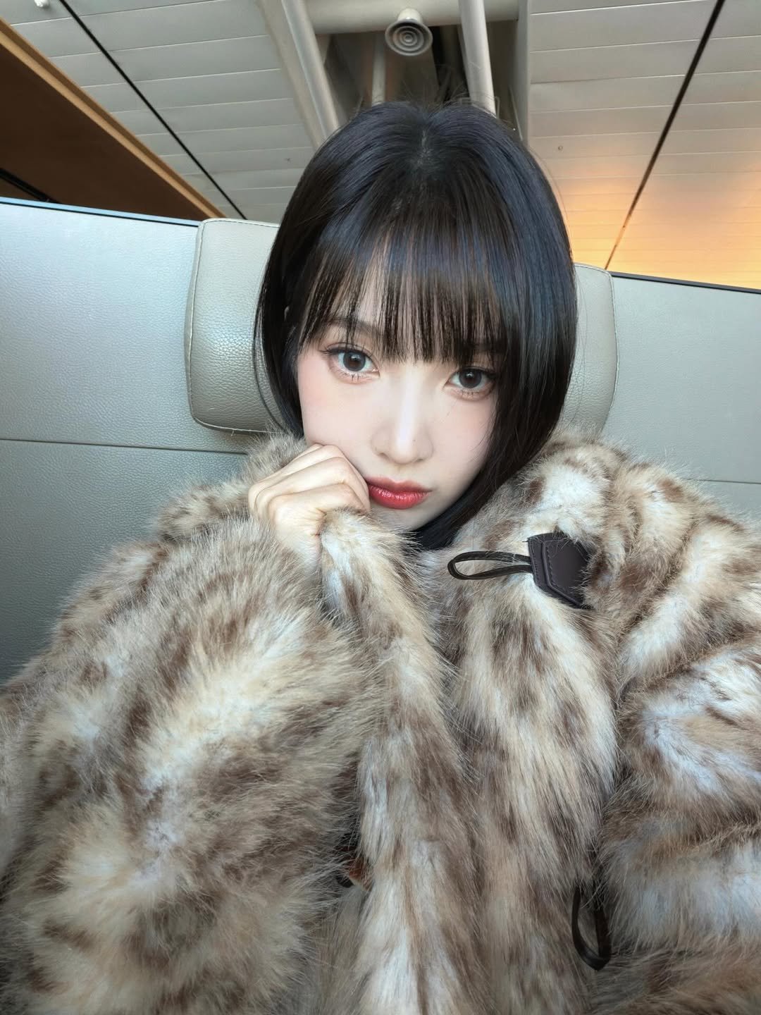 Photo by Joy on December 03, 2025. May be an image of one or more people, hair, duffle coat, fur coat, goosedown coat, parka and text.