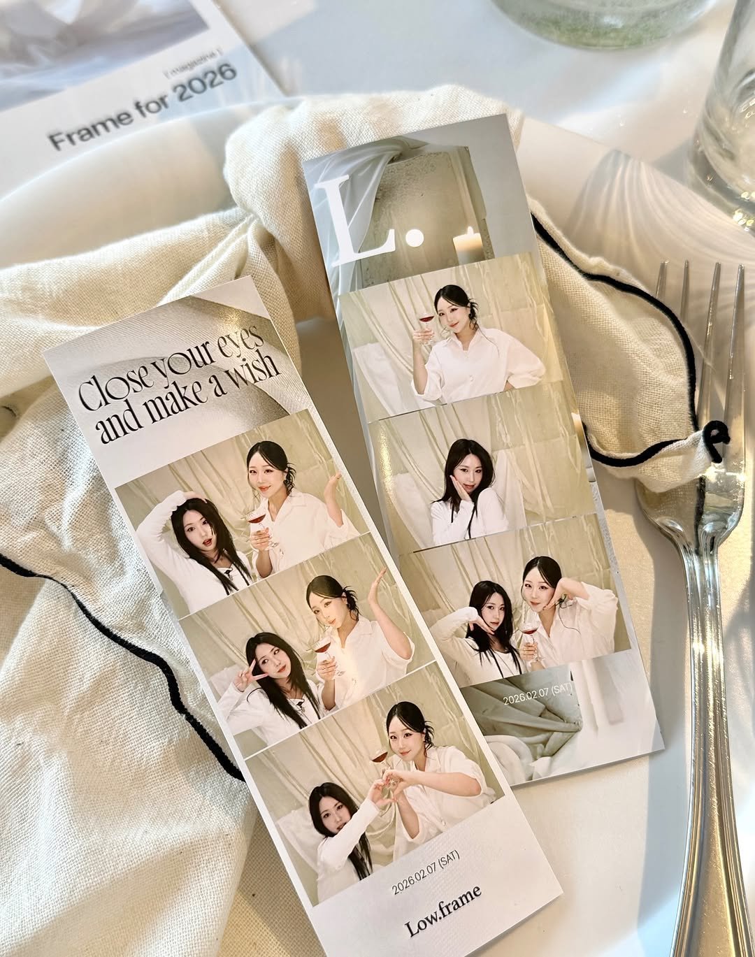 Photo by 지냐 Jɪɴʏᴀᴀ on February 07, 2026. May be an image of napkin ring, placemat, napkin and text that says 'nи4BKyuR Frame Frame for m 2026 vour Closevoureves eves eve and cose make măkeawish a wish 7026.82 0262.07(SAT) 20269207A! 2.0 2.07 37(SAT) 7S (SAT) 2026.0207 Low.frame Low.frame Low.frame'.