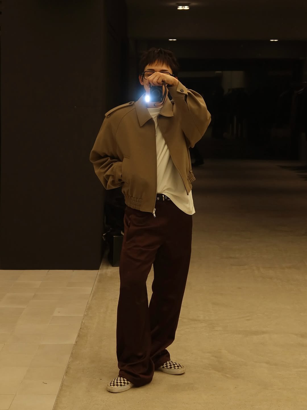 Photo shared by LeeJunHyuck on August 28, 2025 tagging @lmood_official. May be an image of 1 person, duffle coat, overcoat and wingtip shoes.