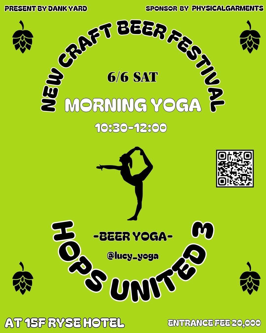 _lucy_yoga 게시물 이미지: Hops United 3 at Ryse Hotel. 🌱🍺

웰니스 프로그램 Yoga...