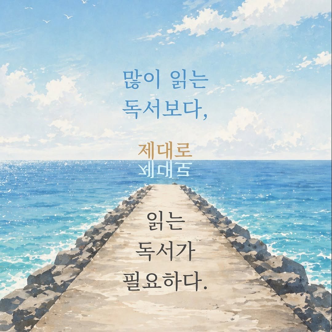 Photo by 메이킹북스 on April 27, 2026. May be an image of book and text that says '많이 읽는 독서보다, 제대로 네대배 읽는 독서가 필요하다.'.