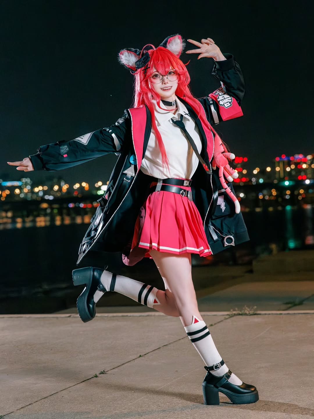 Photo shared by MAYONEZE 마요네즈 on April 23, 2026 tagging @d0pdop2, and @_mayomayoneze. May be an image of costume, miniskirt and text.