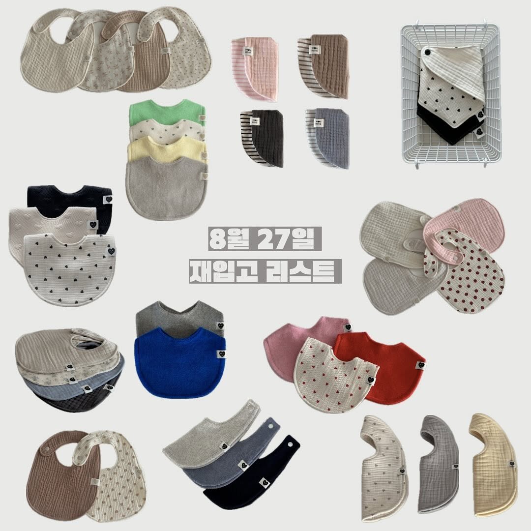 Photo by 𝐦𝐨𝐧𝐫𝐞𝐯𝐞 몽레브 on August 24, 2025. May be an image of sock, face mask, baby shoes and text that says '円 0 网 日 8월 8월27일 27일 재입고 재임고리스트 리스트 ህ ロ DD'.