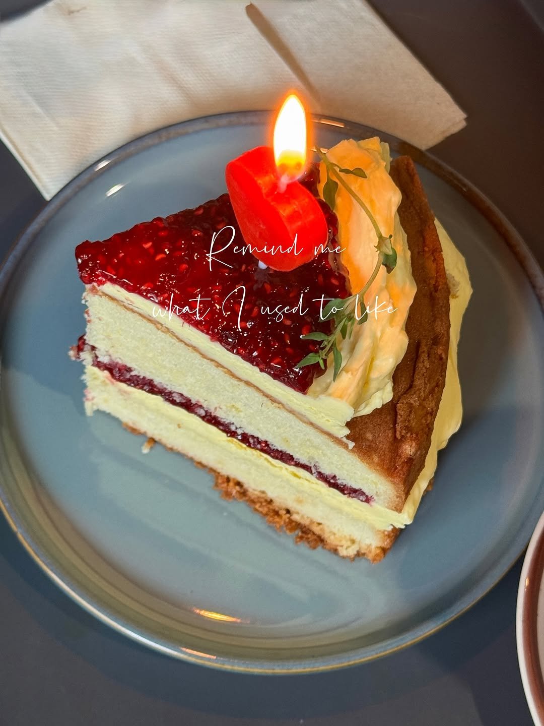 Photo by 오하영 Oh Hayoung on August 20, 2025. May be an image of cake, strawberry, candle, cheesecake and text.