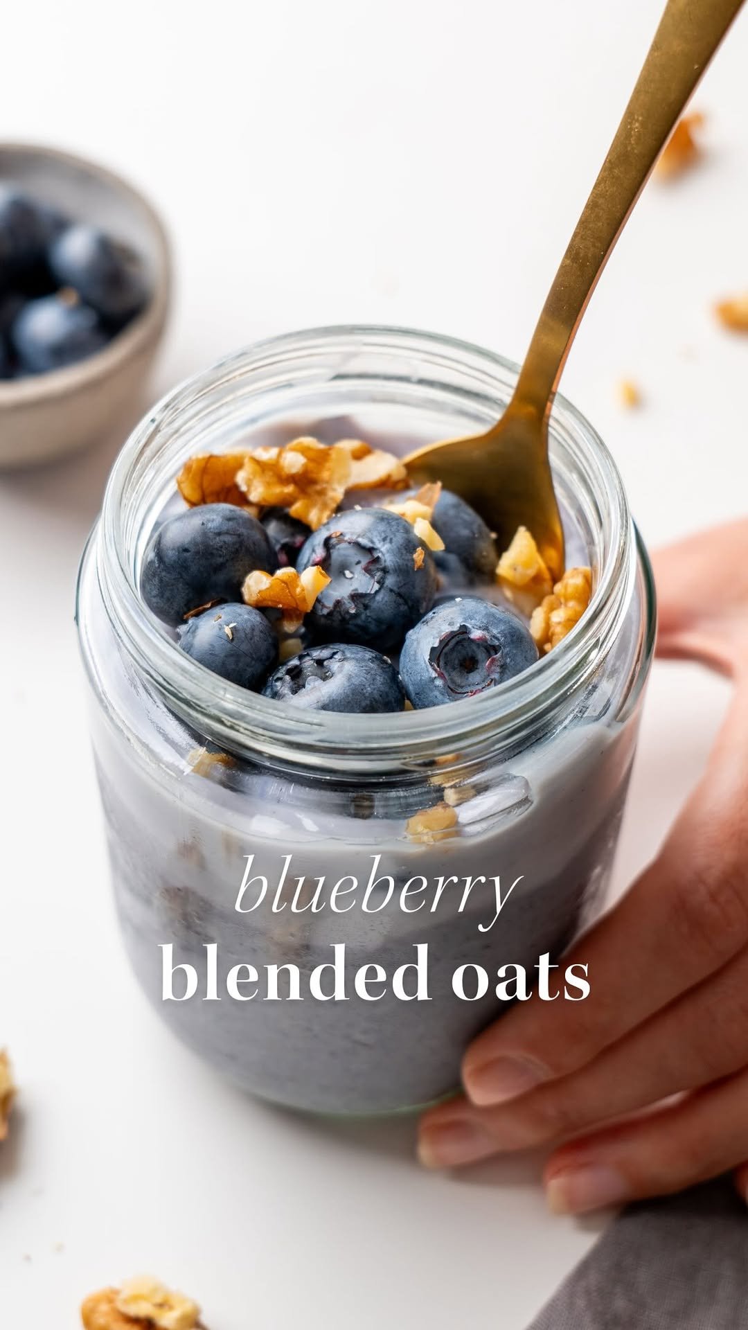 _plantbaes_ 게시물 이미지: My Blended Blueberry Oats, ready in 5 minutes...
